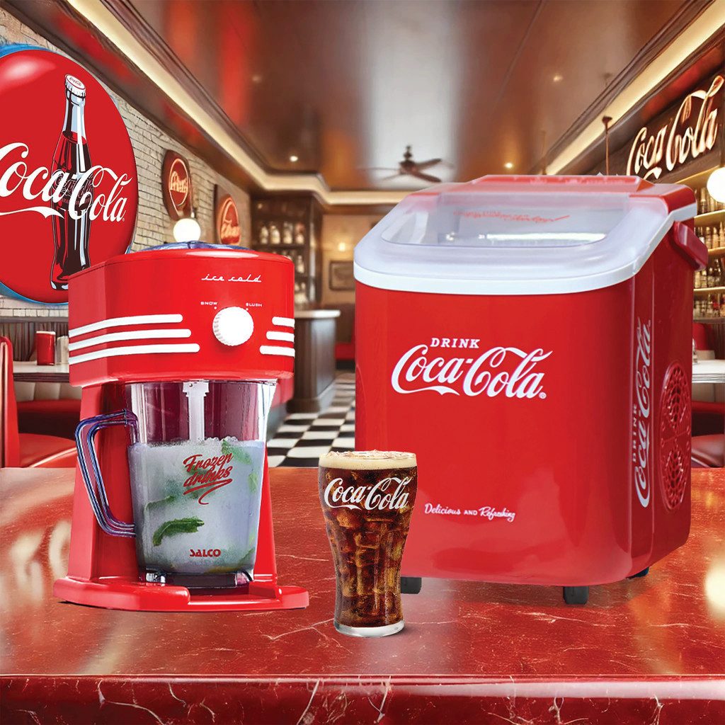 SALCO Eiswürfelmaschine EIS-2024 - Eiswürfelbereiter und Slush- and Crushed Ice Maker, COCA-COLA ® ICE CUBE MAKER