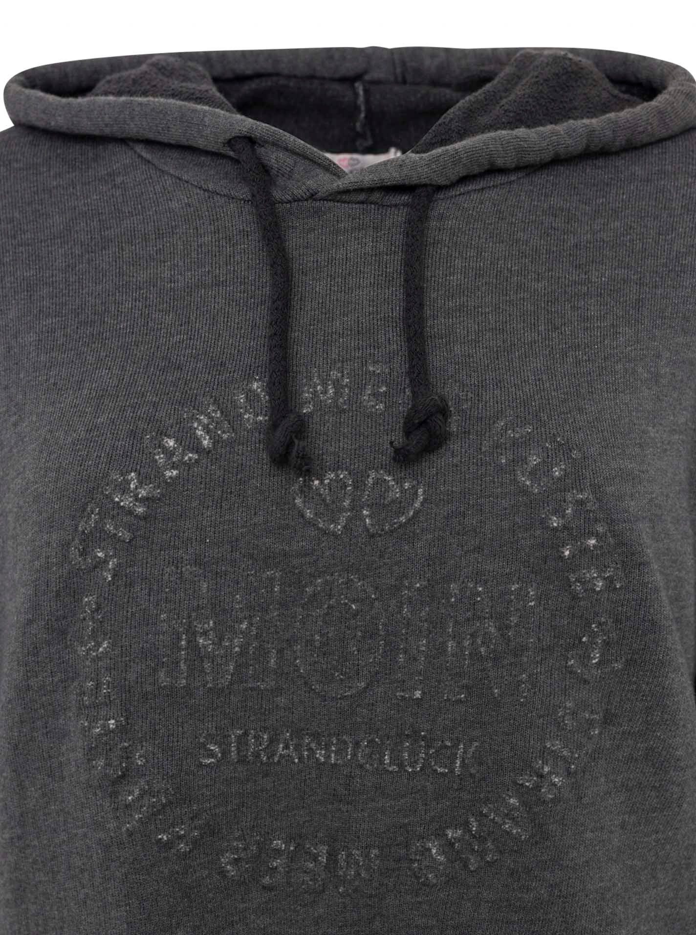 Zwillingsherz Hoodie "Moin" Kapuze, Kordelzug, Langarm, maritimer Schriftzug – Bild 5 von 5