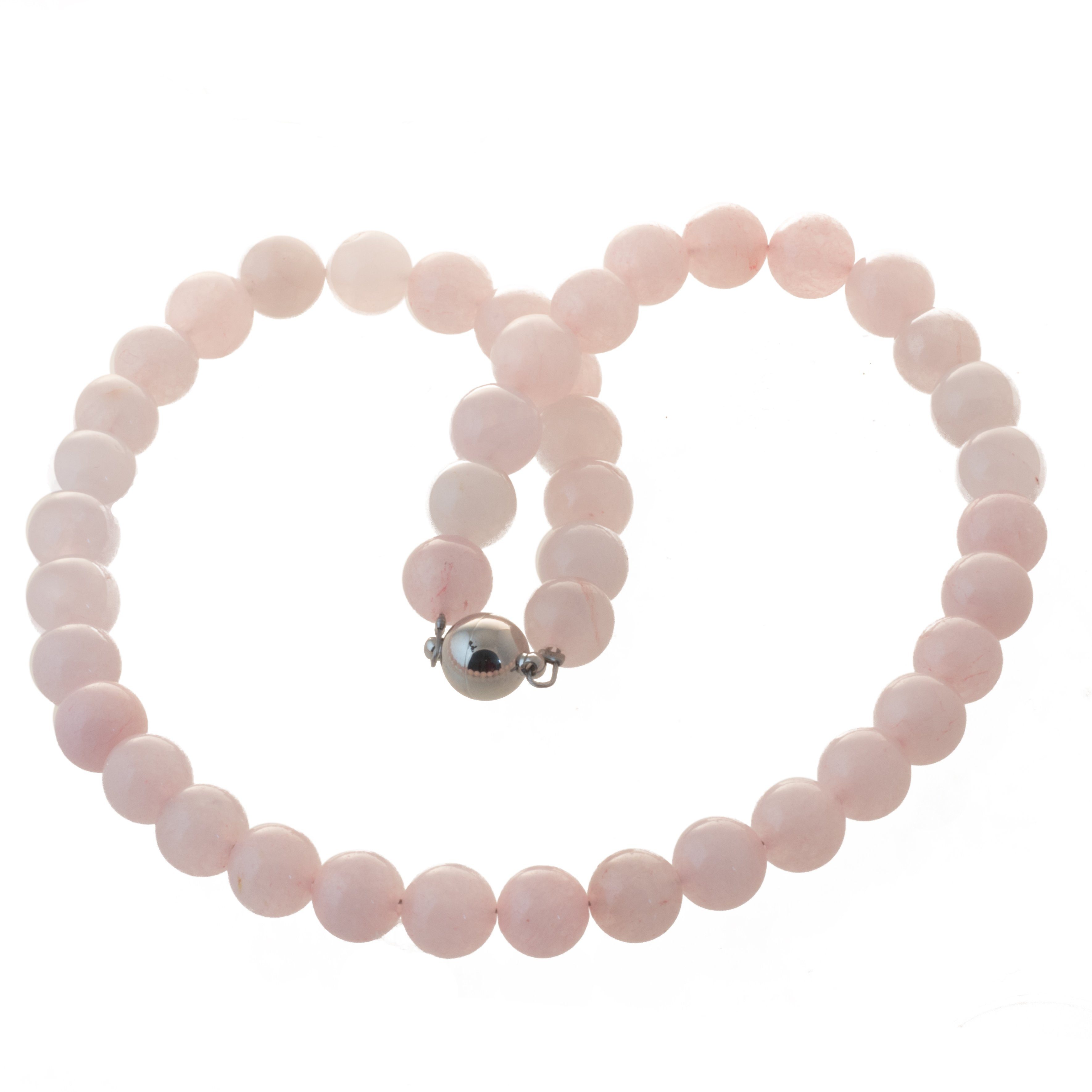 Bella Carina Perlenkette Kette mit Rosenquarz Perlen 10 mm, Rosenquarz 10 m günstig online kaufen