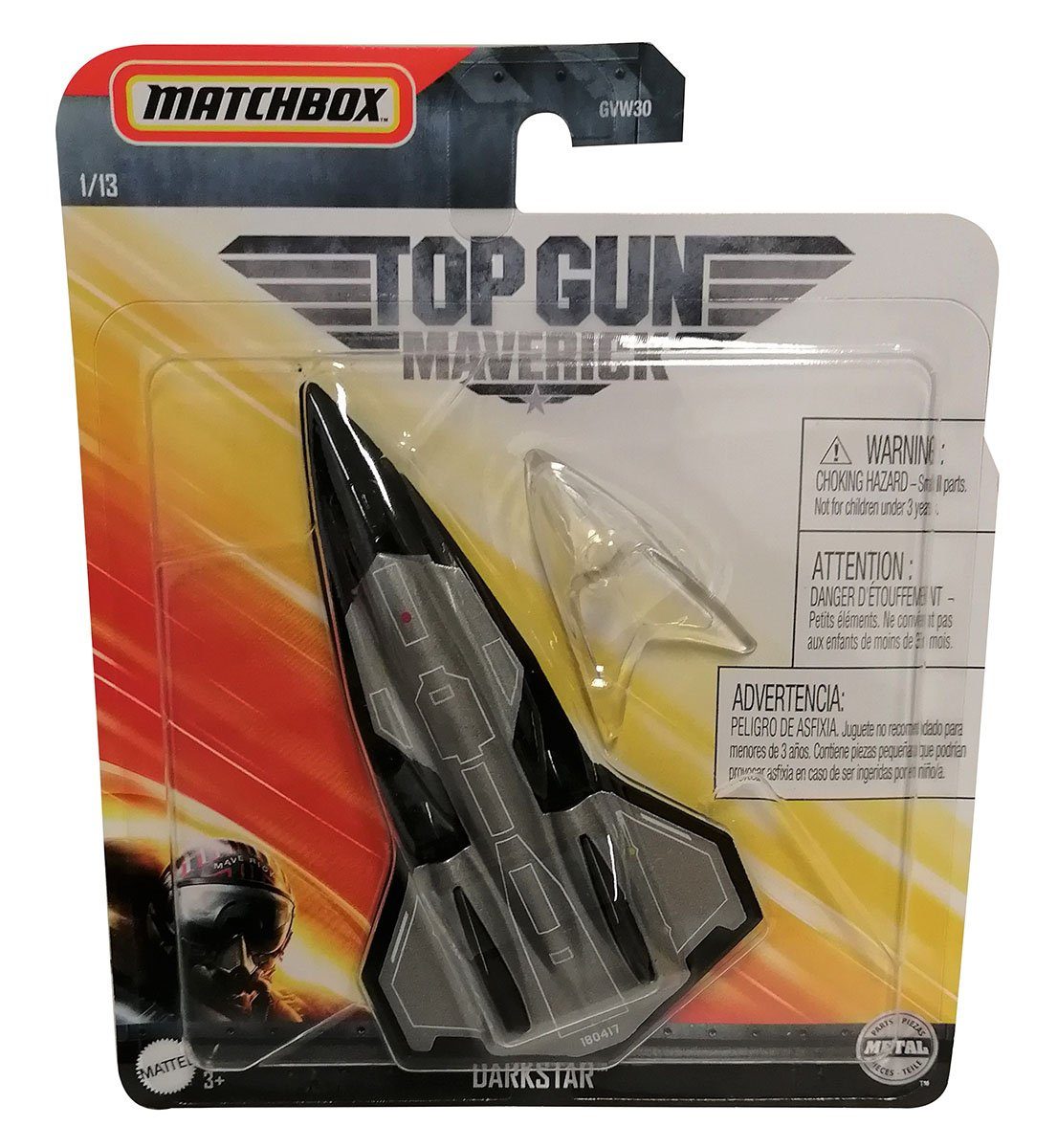 Mattel® Actionfigur Matchbox Skybusters Top Gun Maverick Modellflugzeug Darkstar Düssenjet