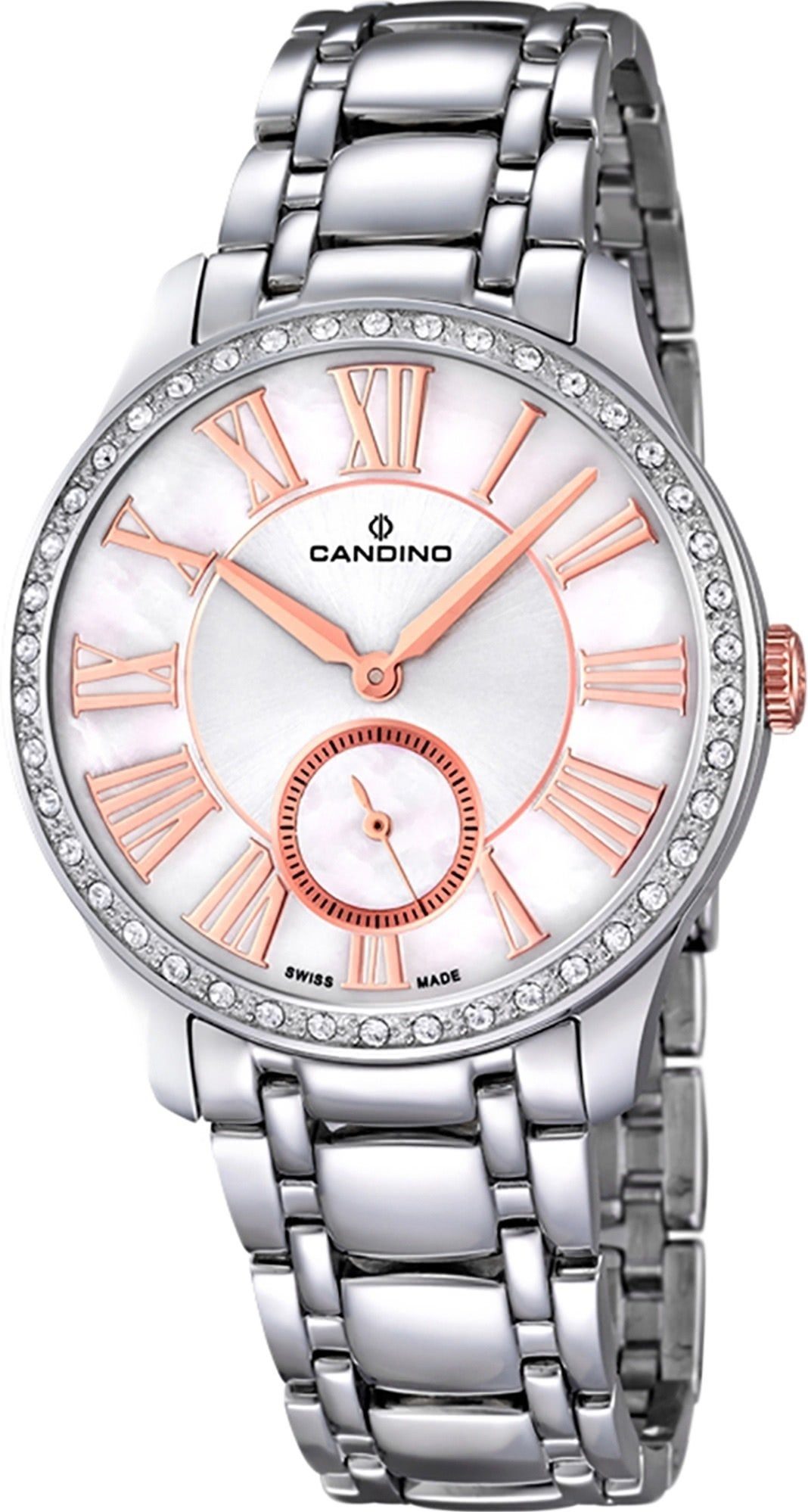 Candino Quarzuhr Candino Damen Uhr Analog C4595/1, Damen Armbanduhr rund, Edelstahlarmband silber, Fashion