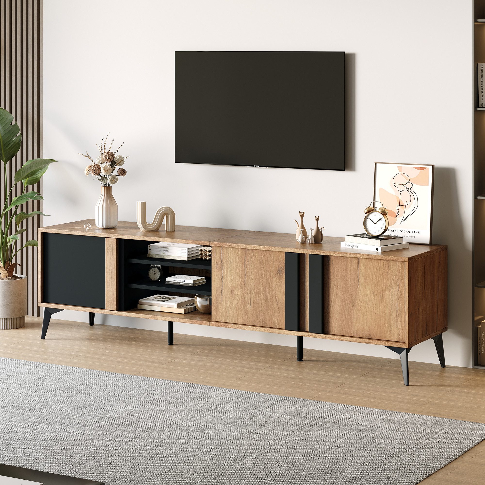 BlingBin TV-Schrank TV-Möbel, TV-Panel, TV-Lowboard, Fernsehtisch günstig online kaufen