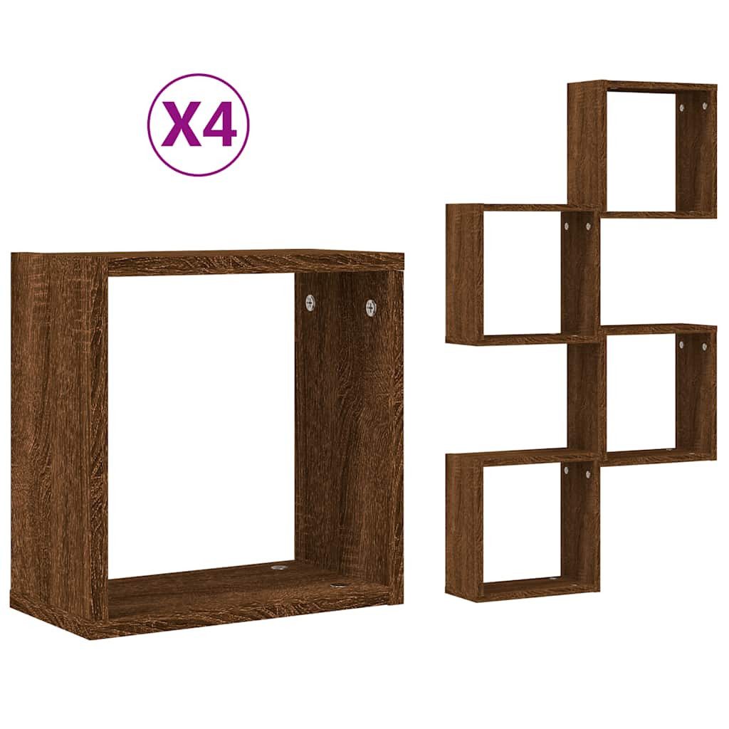vidaXL Regal Würfelregale 4 Stk. Braune günstig online kaufen