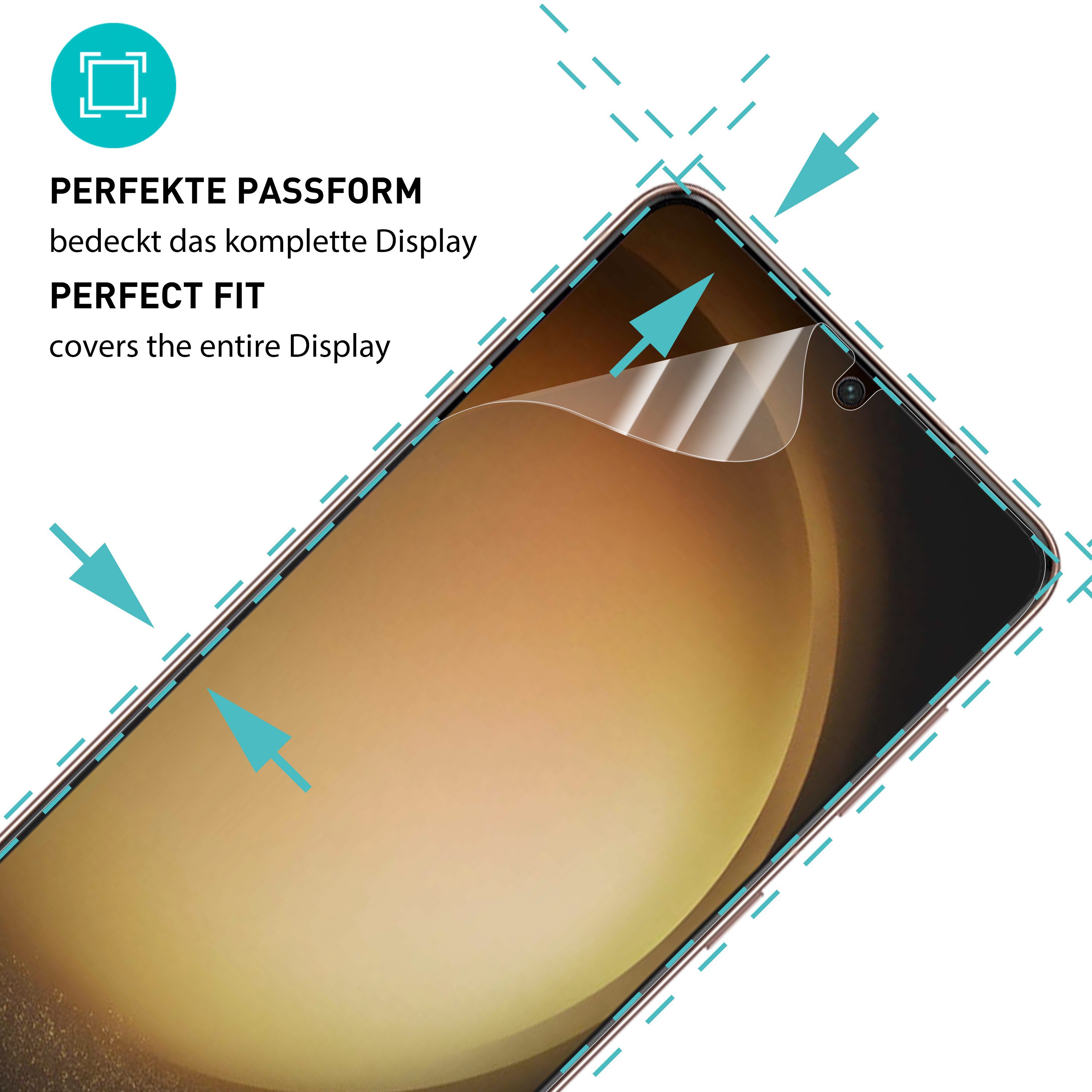 smartect Displayschutzfolie TPU Schutzfolie Matt für Samsung Galaxy S23 Plus, Set, 2 Stück, Panzerfolie Bildschirm Displayfolie