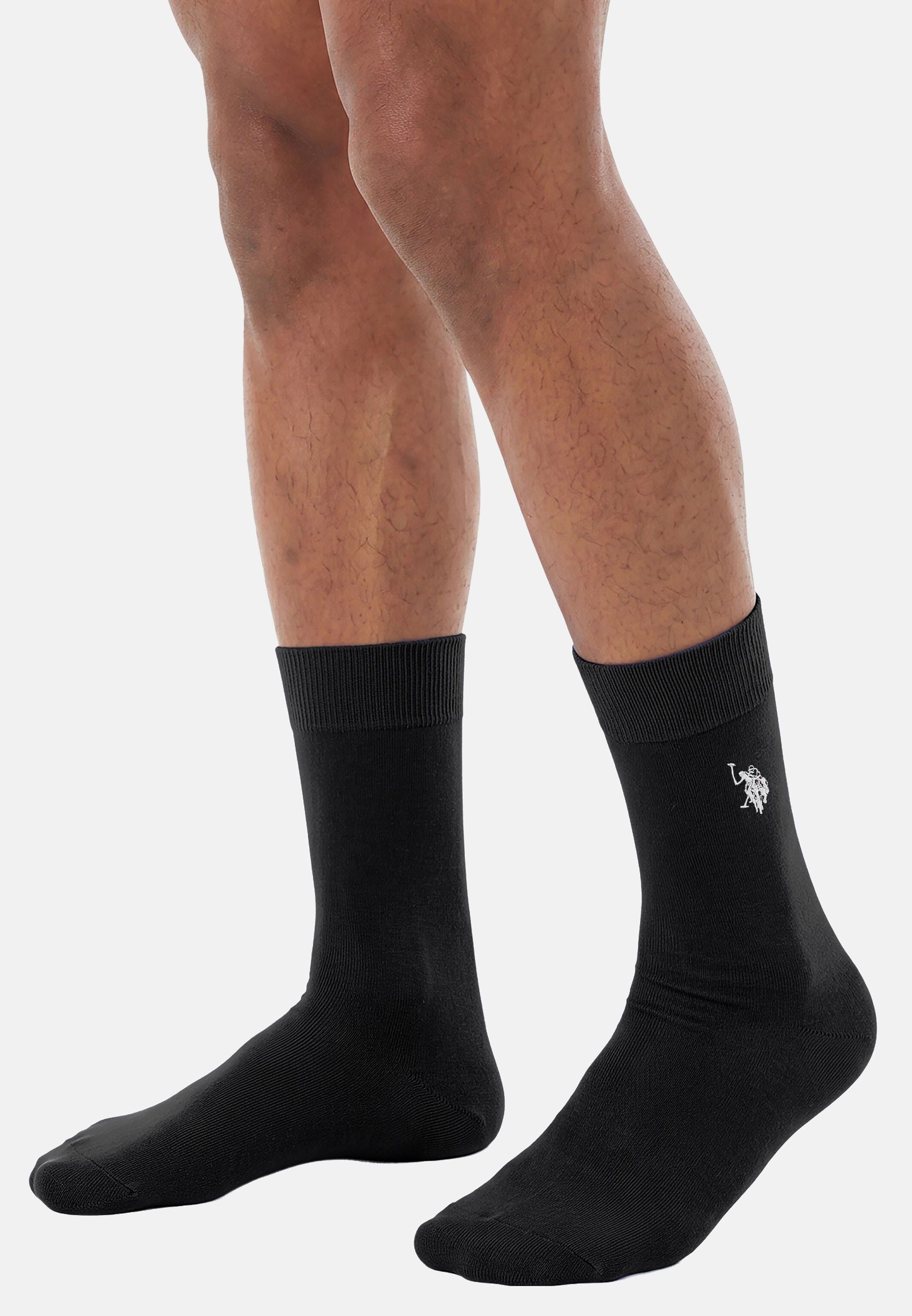 U.S. Polo Assn. Businesssocken USZaayn – Herren 6er Pack mit feiner Strickstruktur Eleganter Baumwollmix, atmungsaktiv und mit Komfortbündchen