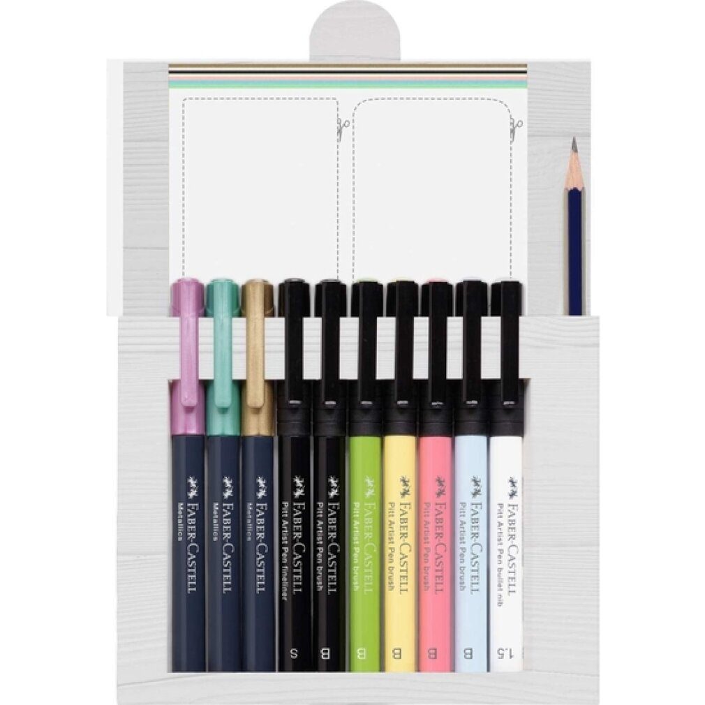 Faber-Castell Fineliner 12 Handlettering-Set farbsortiert