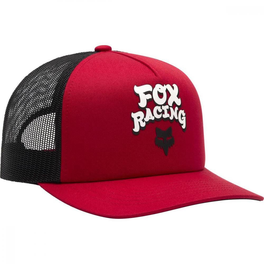 Fox Fahrradjacke Fox Racewear Mesh Trucker Kappe Rot - verstellbares Snapback Cap mit S