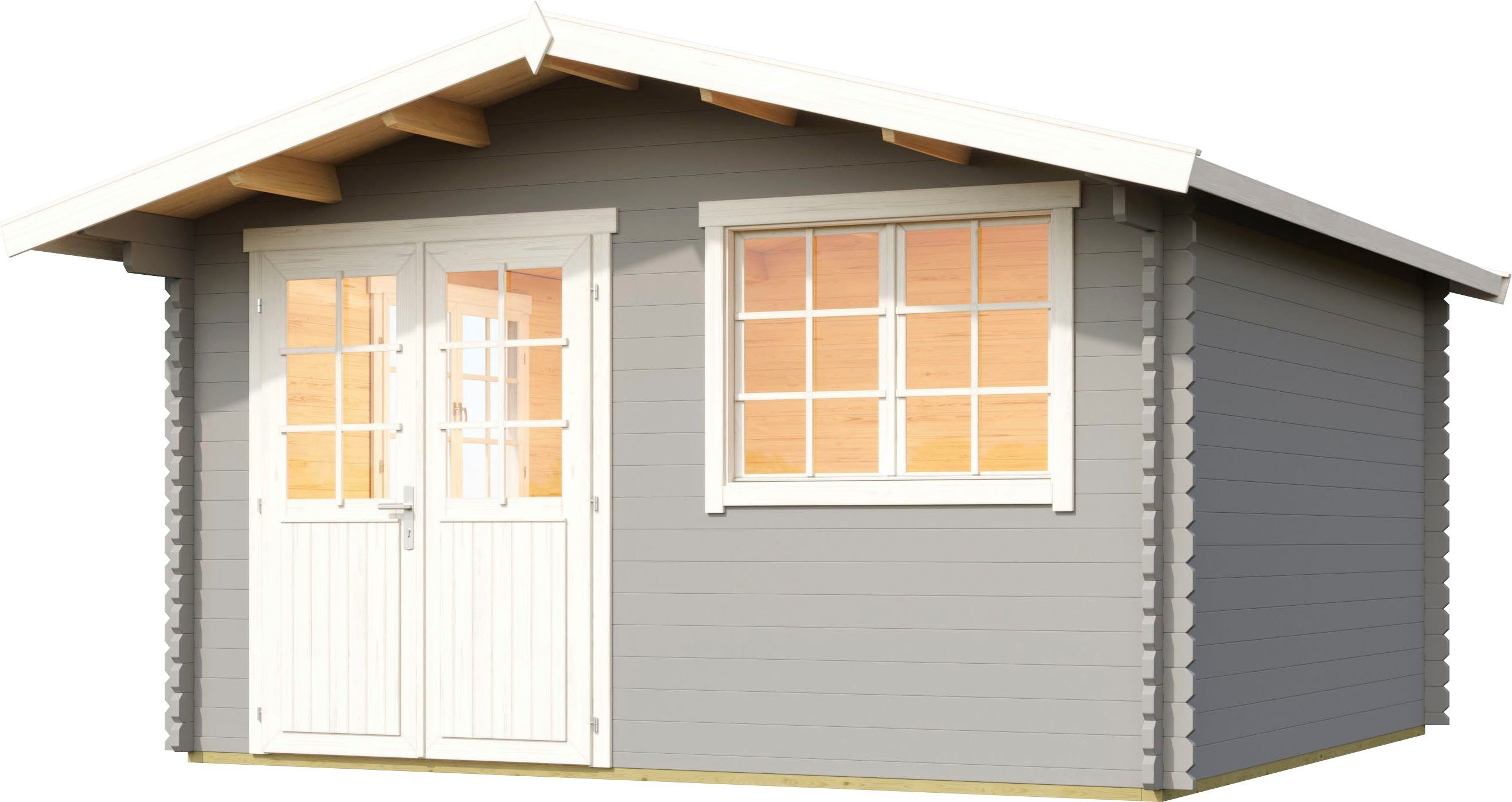 LASITA MAJA Gartenhaus NORDERNEY 3, BxT: 444,6x480 cm, (Set, inkl. Fussbodenbretter zum verlegen)