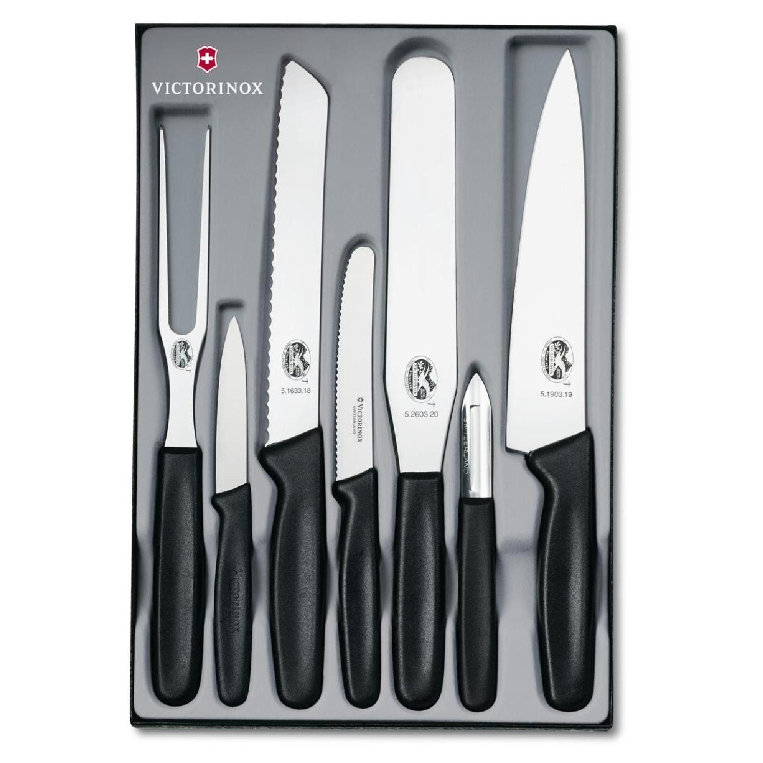 Victorinox Messer-Set Victorinox Küchengarnitur 7tlg., Nylon schwarz