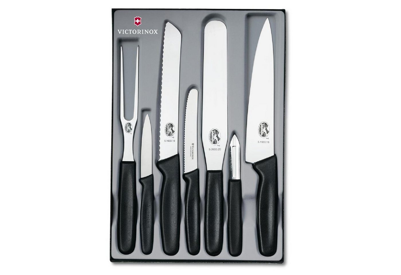 Victorinox Messer-Set Victorinox Küchengarnitur 7tlg., Nylon schwarz