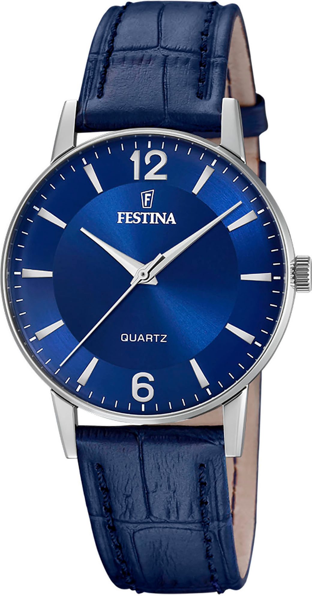 Festina Quarzuhr F20690/3, Armbanduhr, Herrenuhr, Lederarmband, analog günstig online kaufen