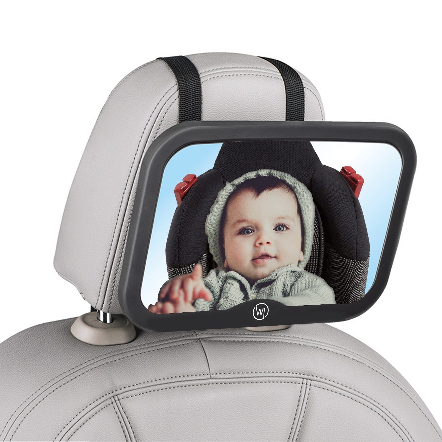Wicked Chili Autokindersitz Auto Baby Spiegel für Kopfstütze - bruchsicher,  bis: 20 kg, (1er Set, 1-tlg), großer Rückspiegel, Babyspiegel mit  Gurtsystem, Baby Erstausstattung 