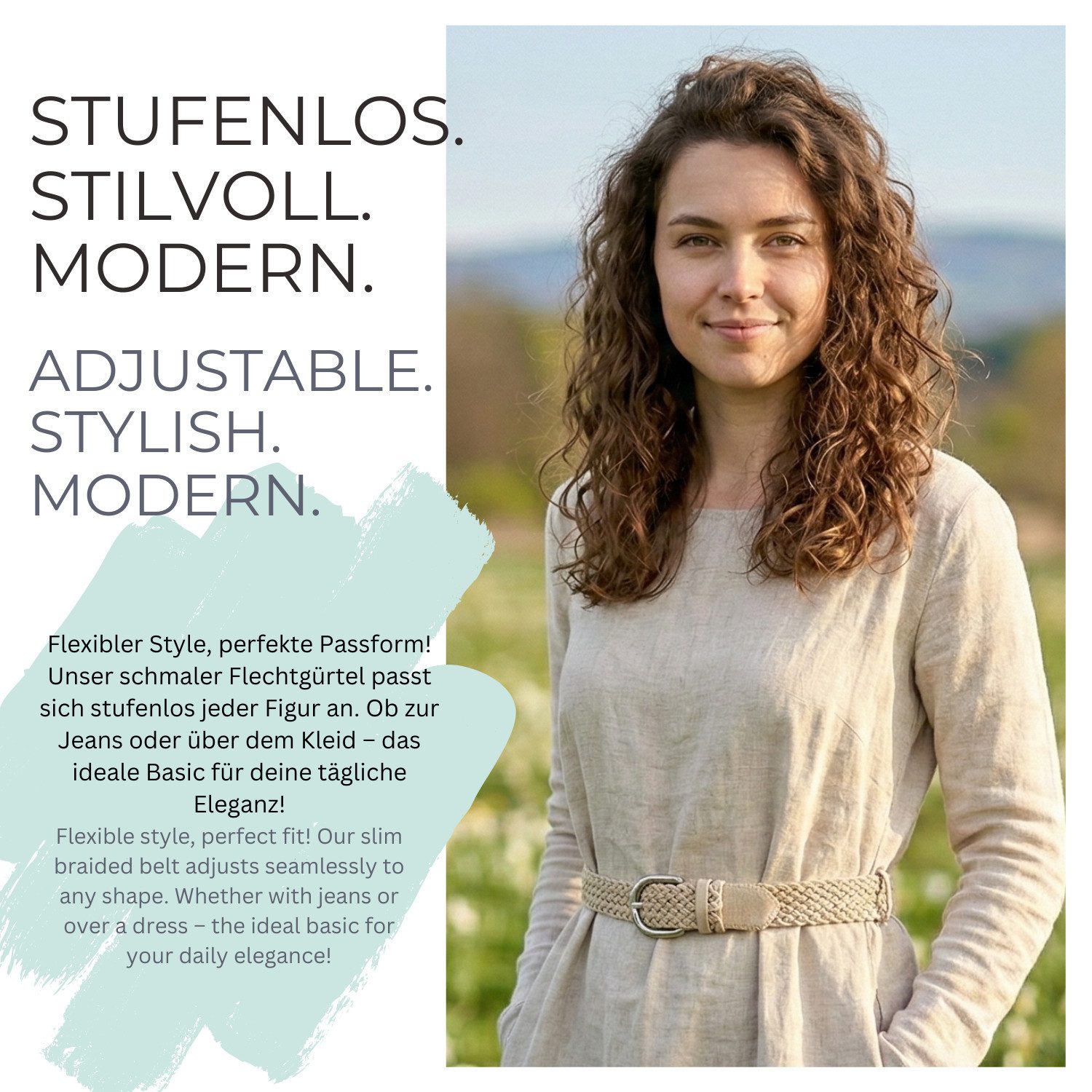 styleBREAKER Flechtgürtel Flechtgürtel schmal (1-St)