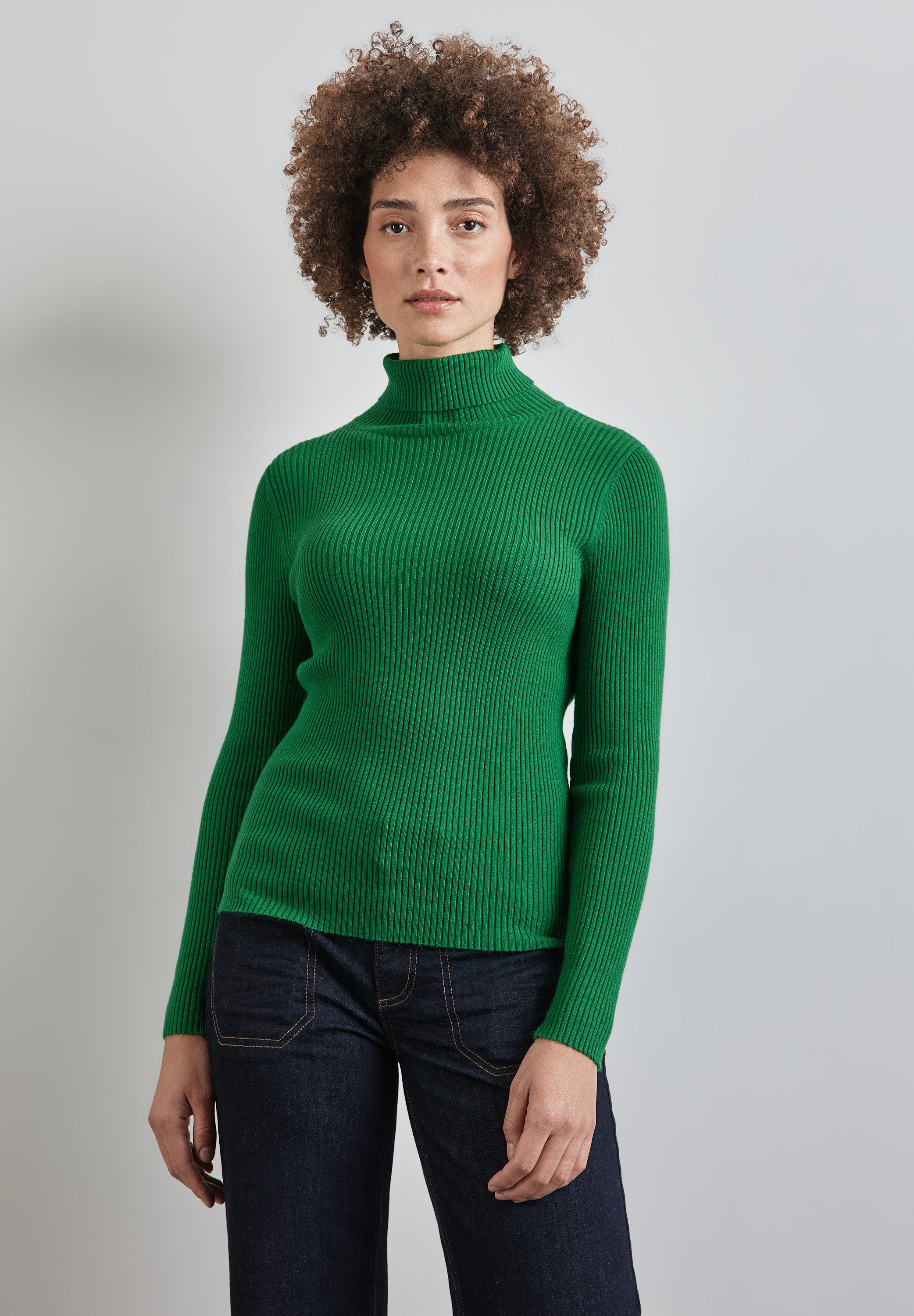 STREET ONE Rollkragenpullover, mit Rippstrick-Struktur günstig online kaufen