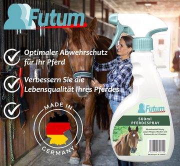 FUTUM Insektenspray Pferde Spray Fliegen Spray Insekten Bekämpfung, 4-St., Hält Insekten bis zu 8 Std fern, Made in Germany