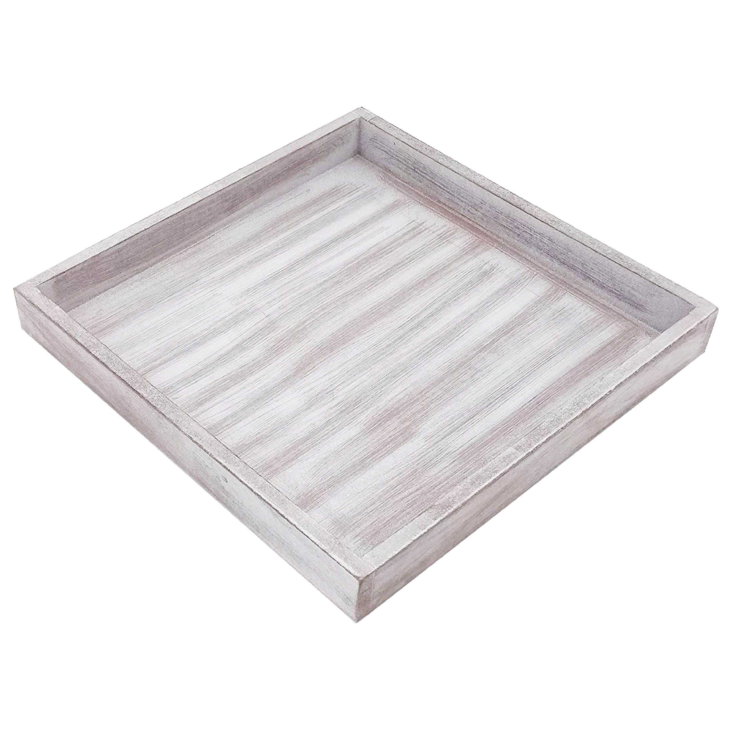 Dekotablett Deko Tablett Holz 30 x 30 cm Dekoplatte Shabby Chic Vintage Dekoration