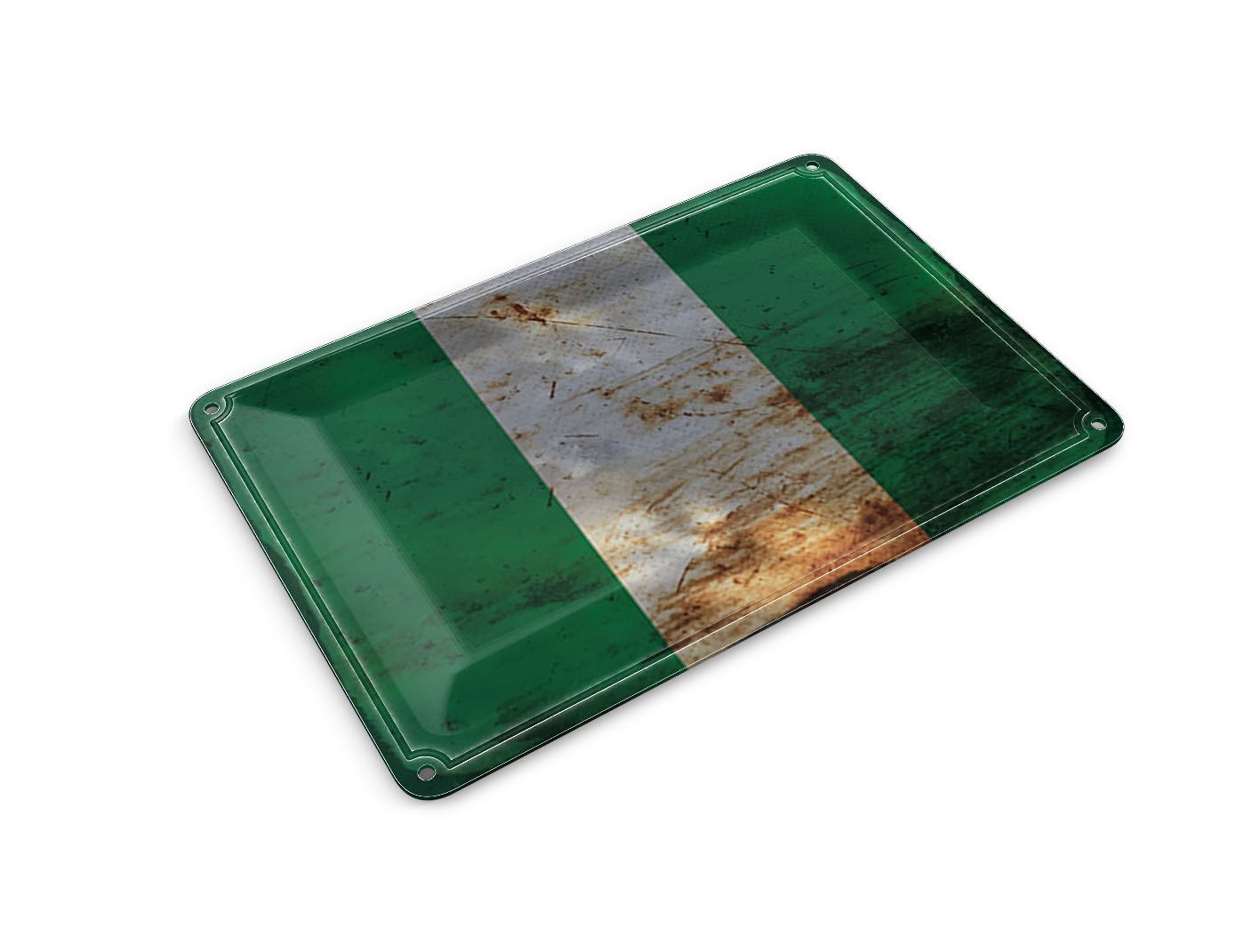 Femer GmbH Postkarte Flagge Nigeria 14x10 cm Flag of Nigeria Rost, unfrankiert