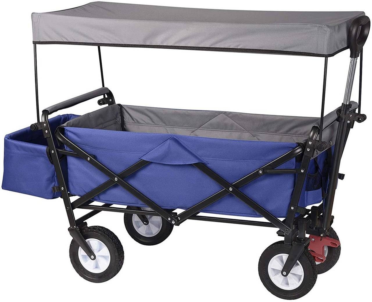Woltu Bollerwagen, Bollerwagen faltbar mit Dach Rollen mit Bremse