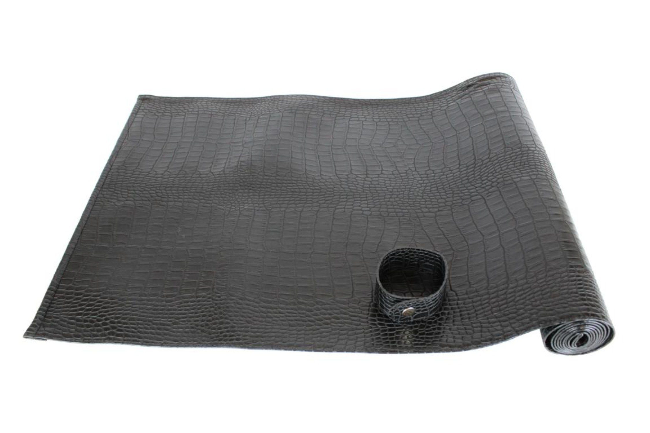 Signature Home Collection Tischläufer Tischläufer 150 cm Kroko Optik Kunstleder (1 Stück, 1x Tischläufer Kunstleder), schmutzabweisende Oberfläche