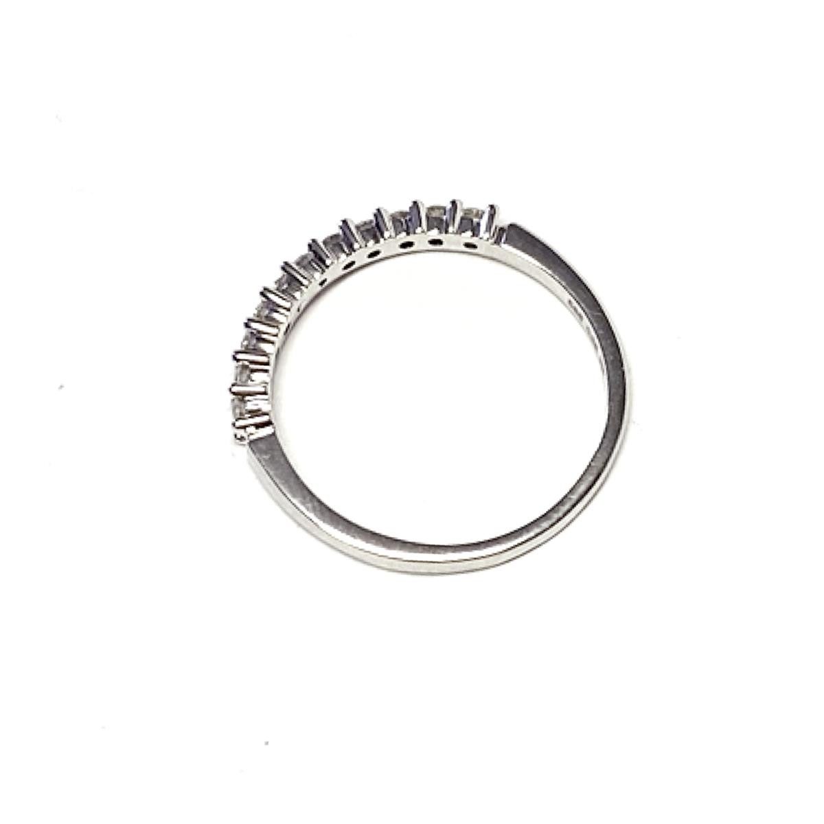 Edelschmiede925 Schmuckset toller Weißgoldring 585/- poliert mit 11 Brillanten =0,25ct #53