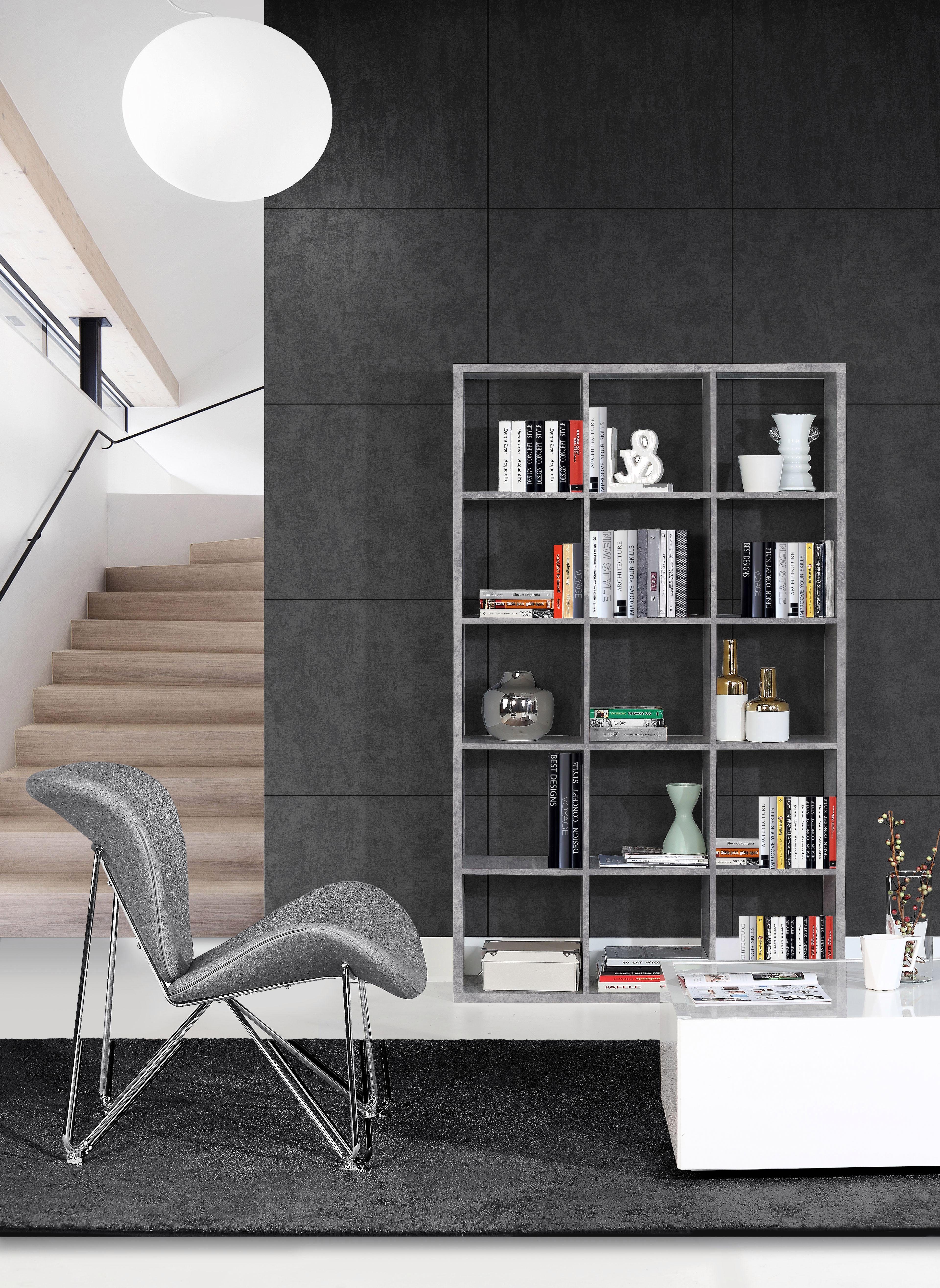 FORTE Standregal Mauro, Raumteiler, sorgt für Stil und Ordnung, 5 Fächer, J günstig online kaufen