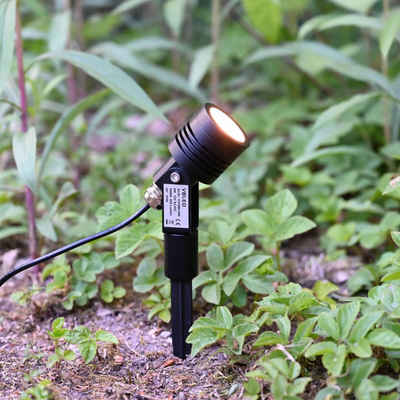 VBLED LED Gartenstrahler 6W LED Gartenstrahler "Cypress" Warmweiss 12V, LED fest integriert, warmweiß, LED Gartenstrahler
