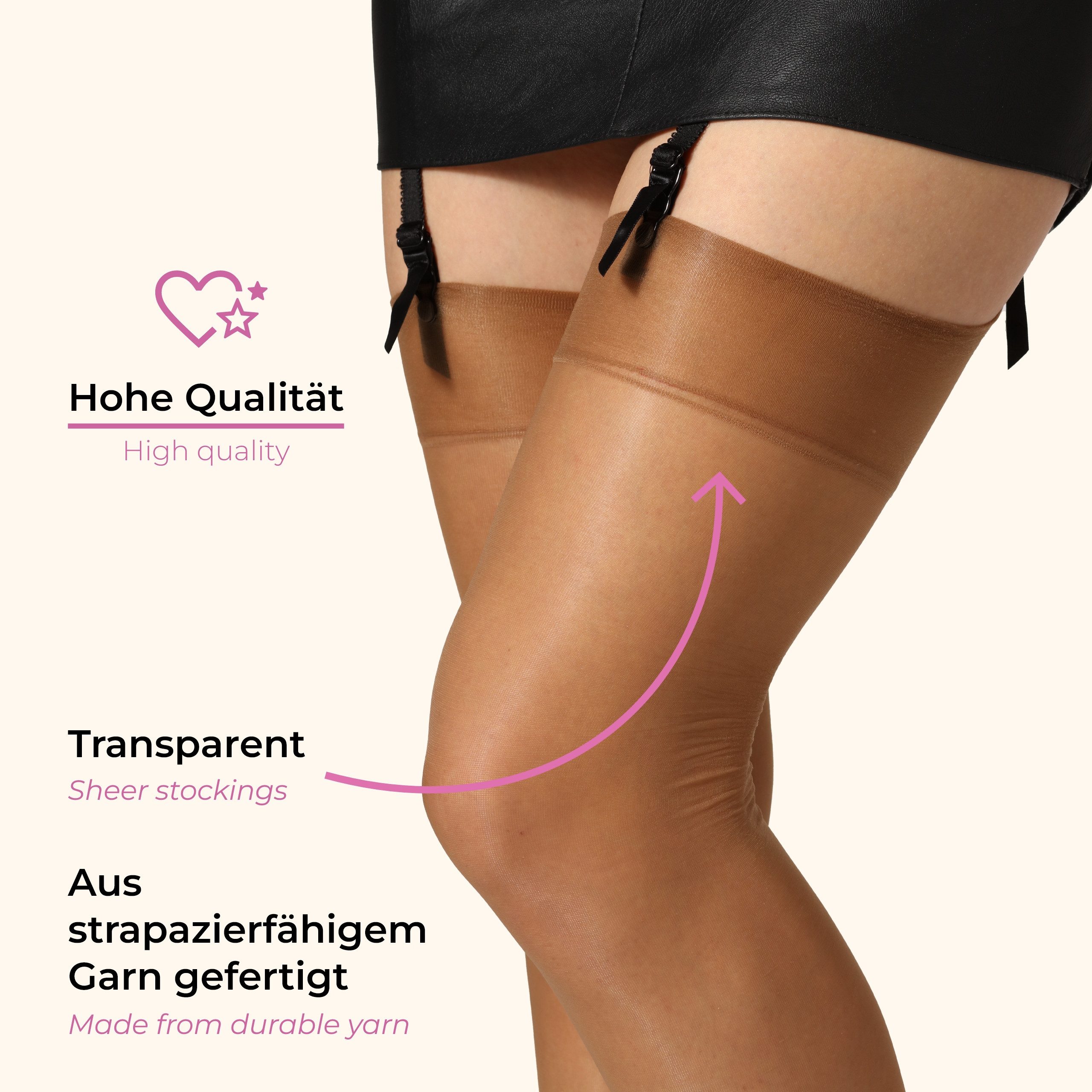 Merry Style Strapsstrümpfe Damen transparent MS günstig online kaufen