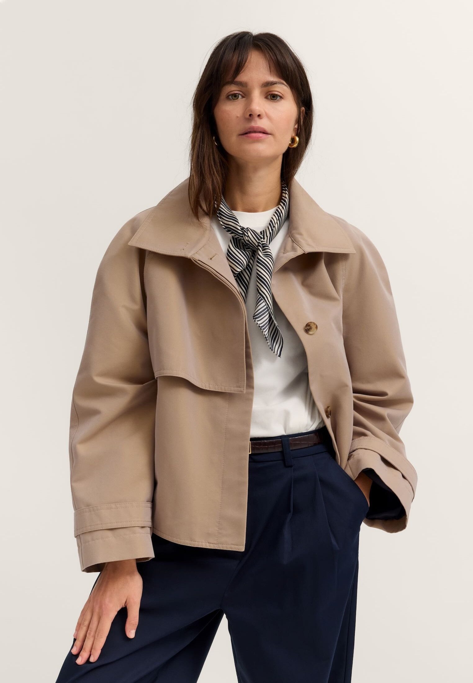 bugatti Kurzjacke Regular Fit kurzer Trenchcoat Style