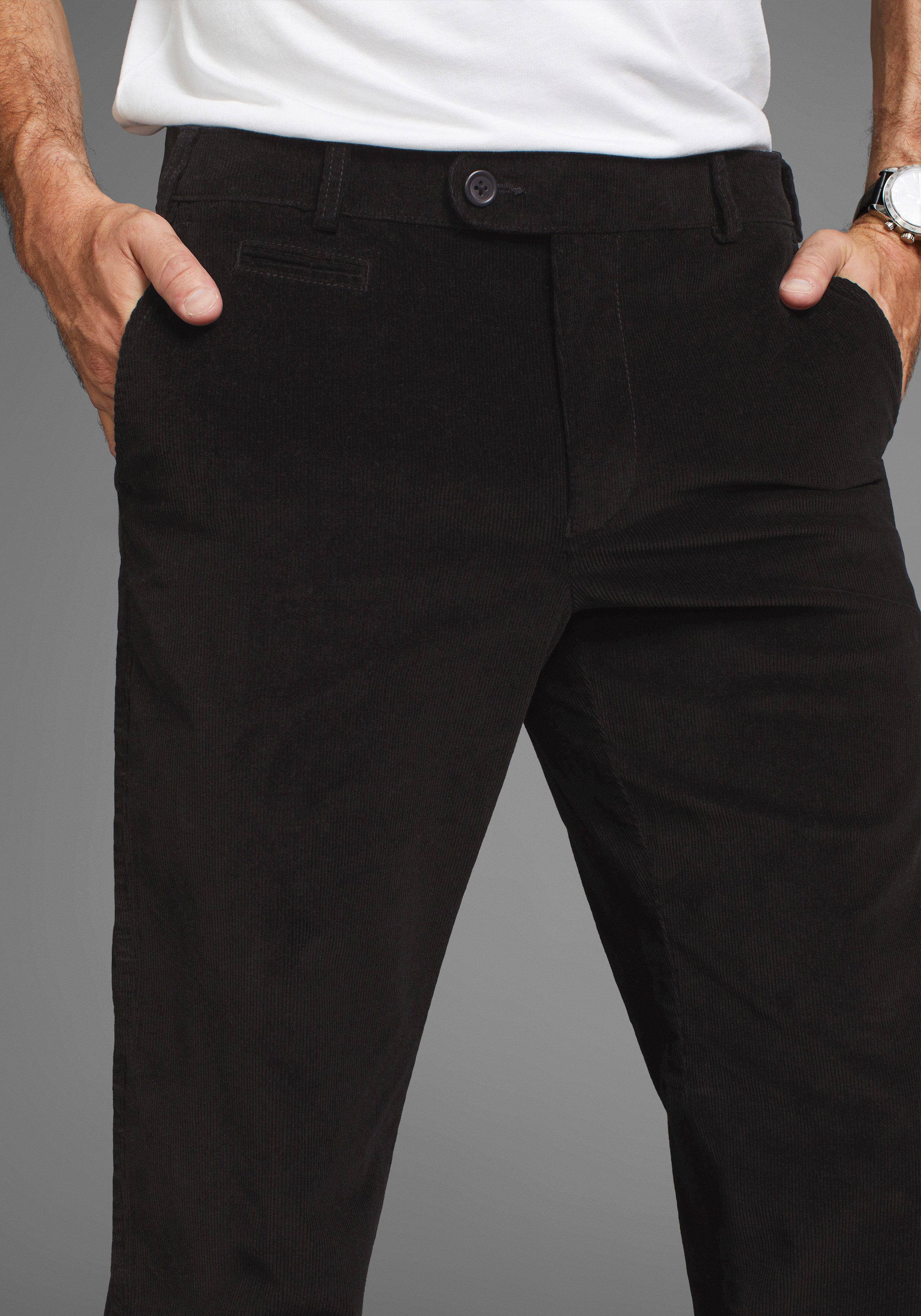 Man's World Dehnbund-Hose aus Cord mit Stretchbund