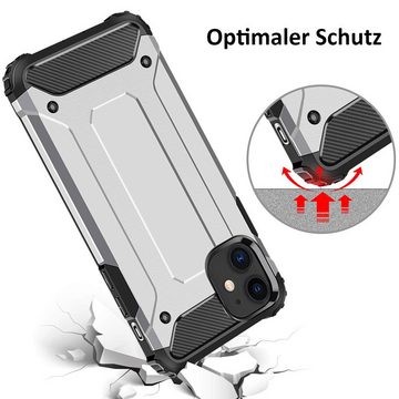 FITSU Handyhülle Outdoor Hülle für iPhone 11 Silber 6,1 Zoll, Robuste Handyhülle Outdoor Case stabile Schutzhülle mit Eckenschutz