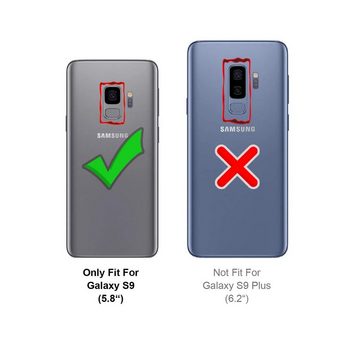 CoolGadget Handyhülle Business Premium Hülle für Samsung Galaxy S9 5,8 Zoll, Handy Tasche mit Kartenfach für Samsung S9 Schutzhülle