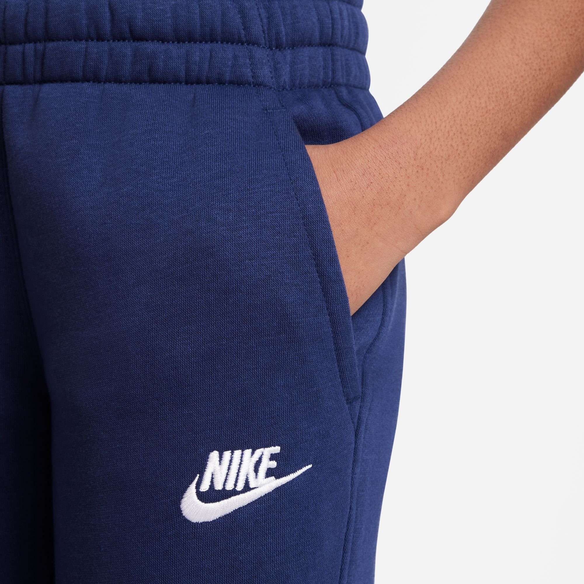 NAVY/WHITE BIG Sportswear Nike TRACKSUIT CLUB Trainingsanzug KIDS' FLEECE MIDNIGHT FULL-ZIP