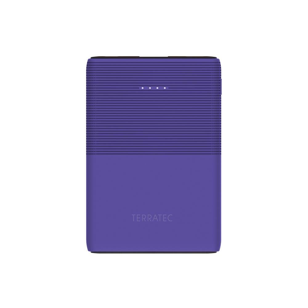 Terratec P50 Pocket Liberty Powerbank, mobiles Ladegerät, Smartphone, Tablett laden, violett, 5000 mAh