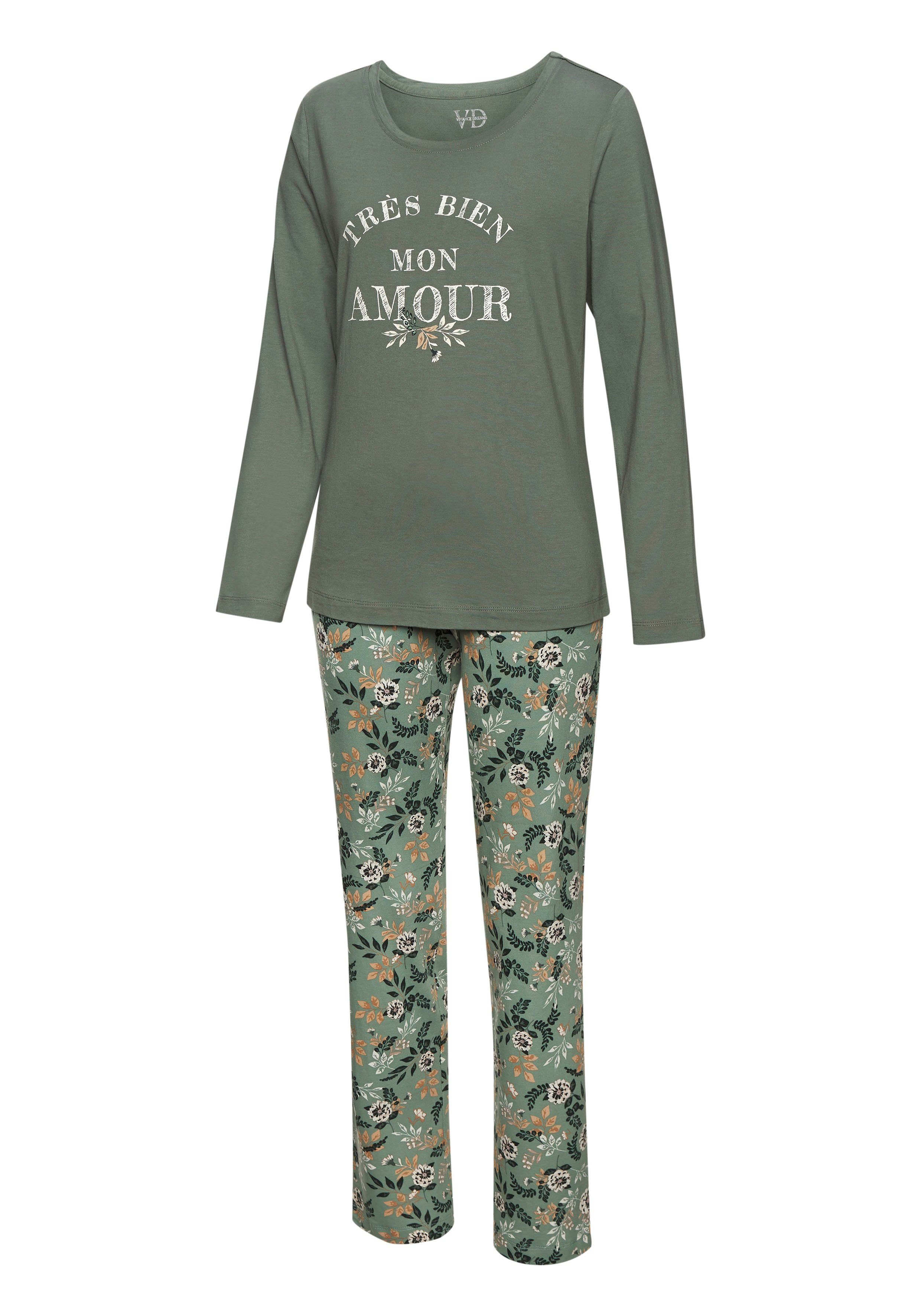 Vivance Dreams by Lascana Pyjama (Set, 2 tlg) mit romantischem Blumendruck – Bild 5 von 5