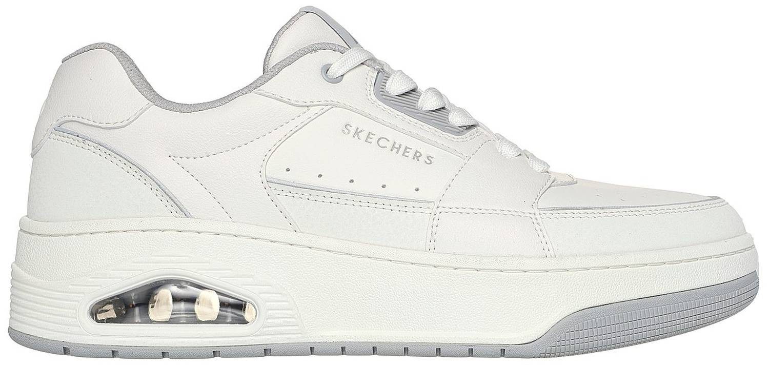 Skechers Uno Court Low-Post White Leather / Grey Sneaker