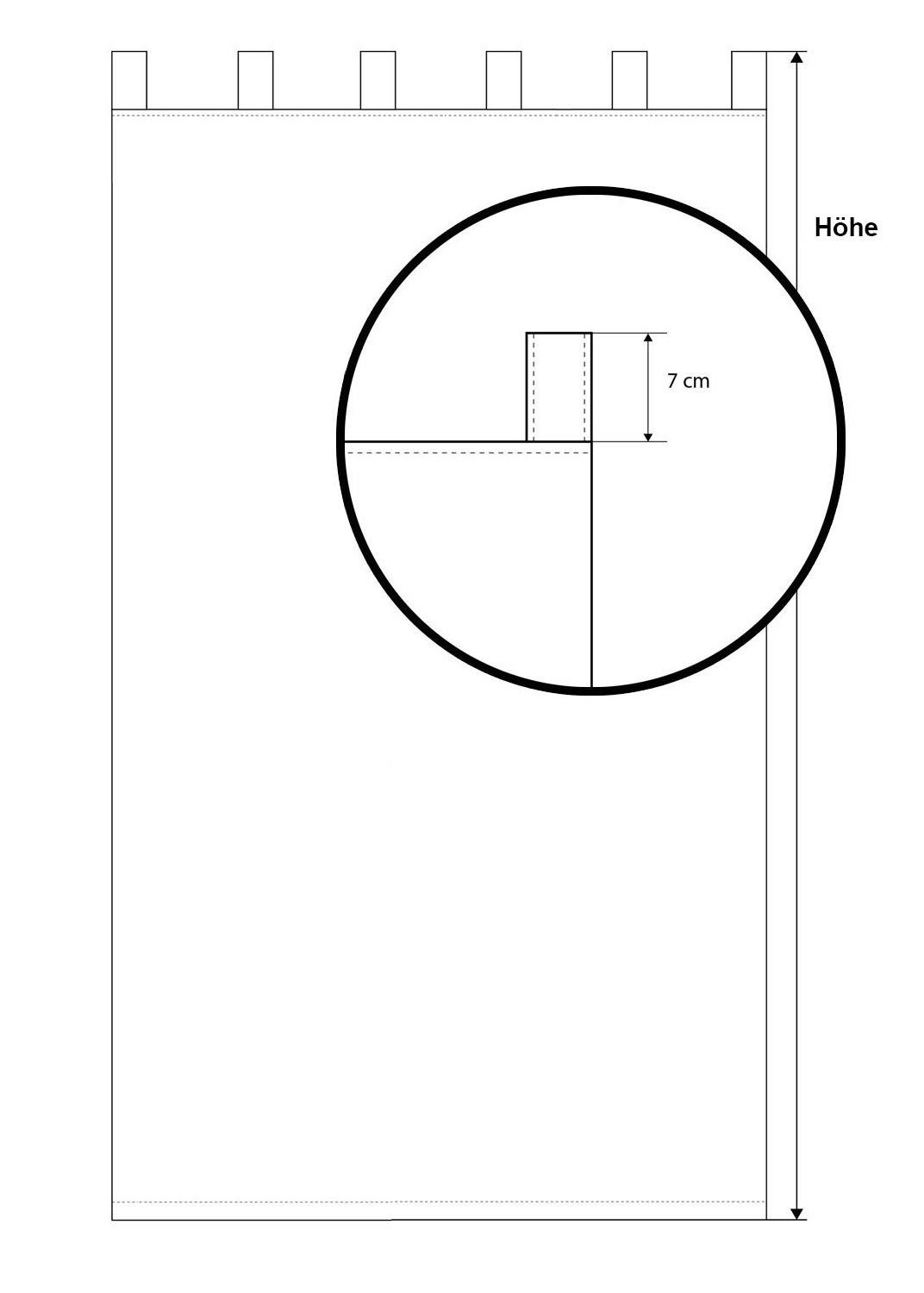 Vorhang Schlaufenschal Blattkreis Braunbeige, LYSEL®, 255x140cm HxB transparent, (1 St)