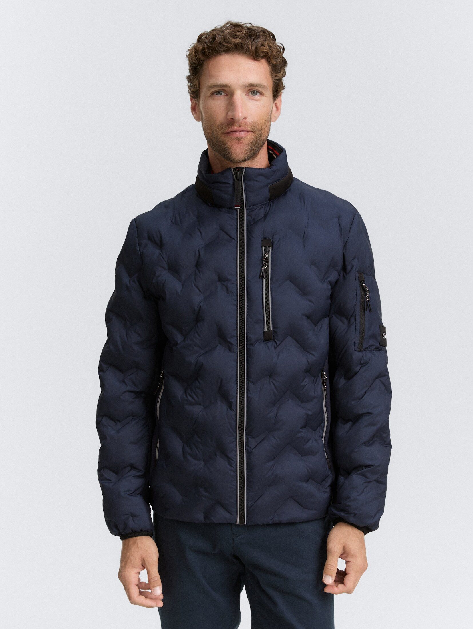 TOM TAILOR Jacken Hybrid Steppjacke mit verstaubarer Kapuze