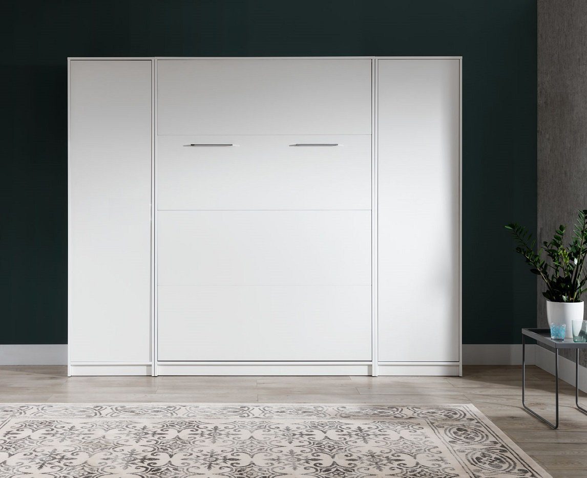 QMM TraumMöbel Schrankbett Klappbett VB 140 x 200 mit 2 Schränken (Möbel-Se günstig online kaufen