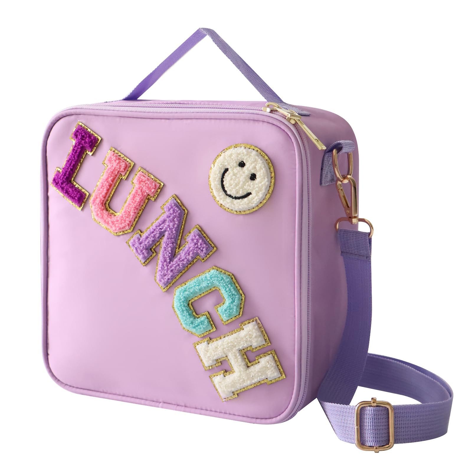 Diwzbyn Lunchbox Lunchbag Isoliert, Mit Verstellbarem Schulterriemen, Tragbar, Mit Folienfutter, Niedliches Design für Schule & Reisen