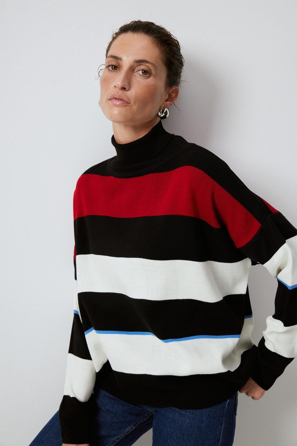 touche prive Overall GESTREIFTER PULLOVER AUS STRICKWAREN