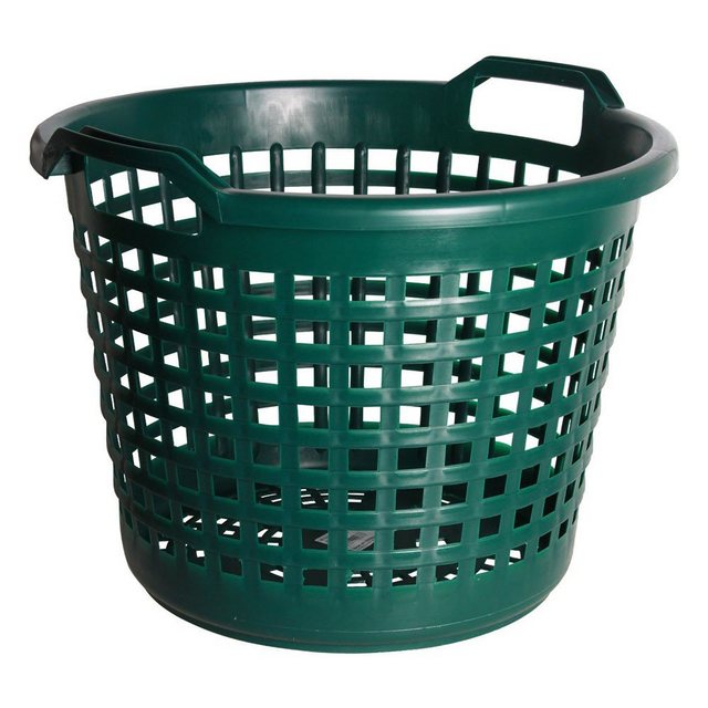 Fachhandel Plus Aufbewahrungskorb “Universalkorb Kunststoff rund 25 kg grün” (1 St), Belastbarkeit: bis ca. 25 kg