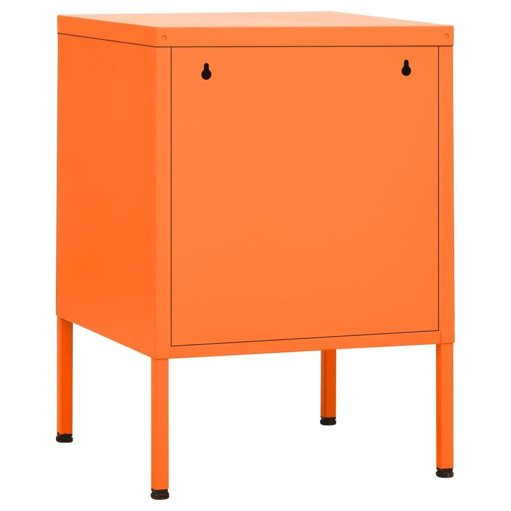 vidaXL Nachttisch Nachttische 2 Stk Orange 35x35x51 cm Stahl