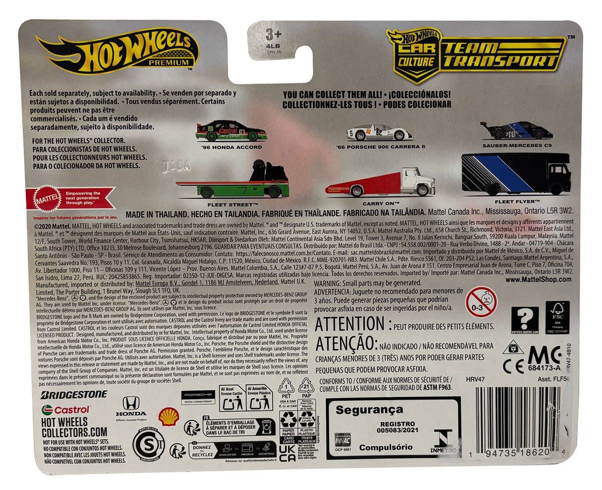 Hot Wheels Spielzeug-Transporter Hot Wheels Premium Car Culture Team Transport '66 Porsche 906 Carrera