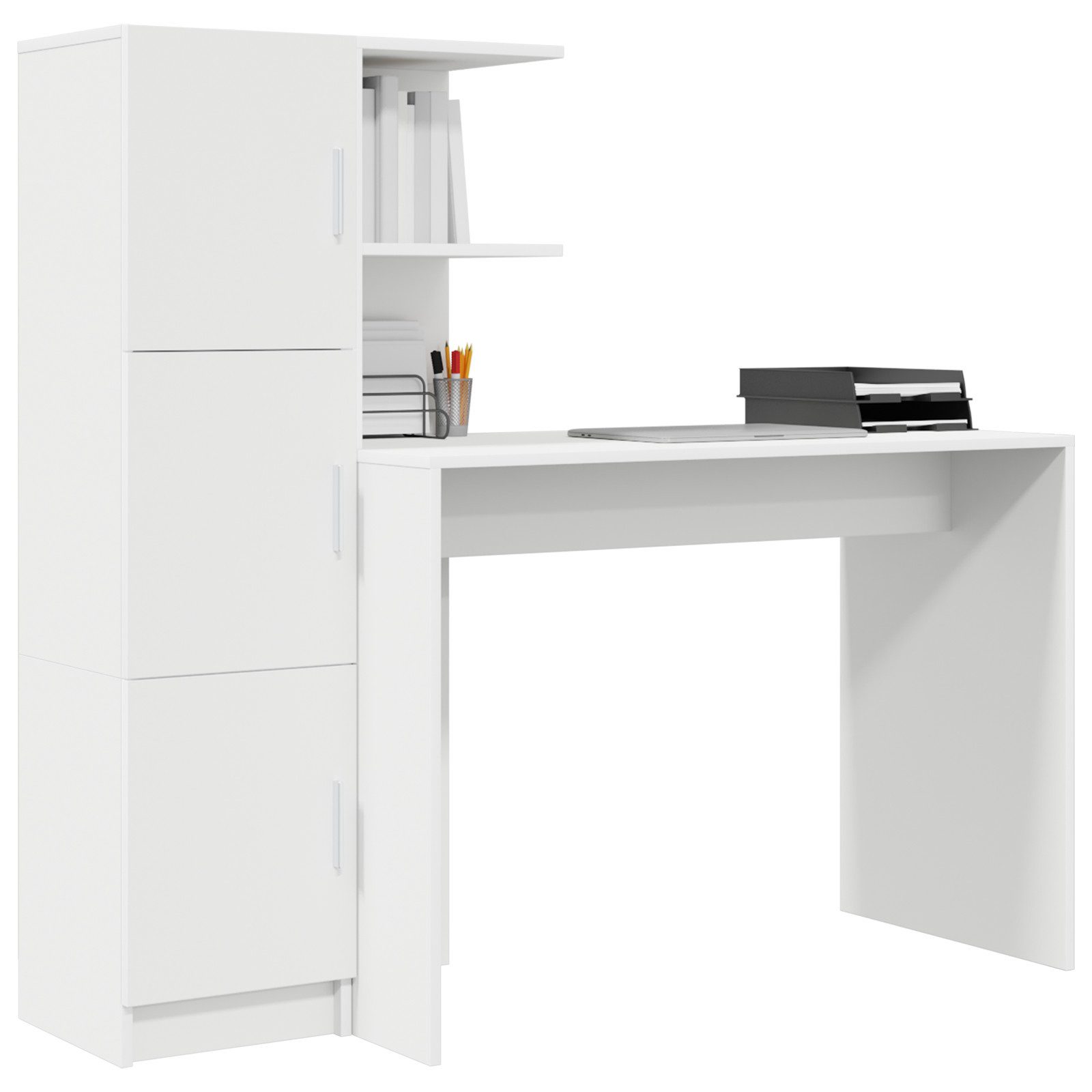 vidaXL Sideboard Schreibtisch mit Stauraum Weiß günstig online kaufen