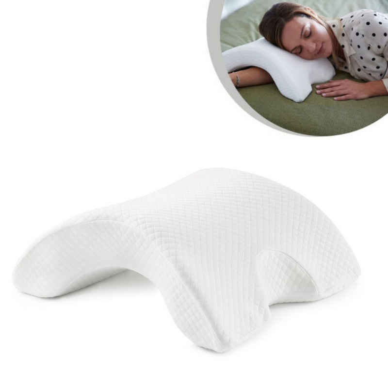 Nackenstützkissen Arm Pillow - Memory Foam Kissen, Arm Kissen, Restform®, Füllung: 100 % Polyester, Bezug: waschbar, Seitenschläfer, Rückenschläfer, Bauchschläfer, Spar-Set, 1er oder 2er Pack, sensible Unterstützung für den Hals, Rücken, Knie und Hüften