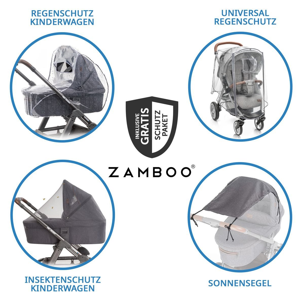 ABC Design Kombi-Kinderwagen Salsa 5 Air - Pure - Nature, 2in1 Kinderwagen Buggy Set mit Babywanne, Sportsitz, Regenschutz