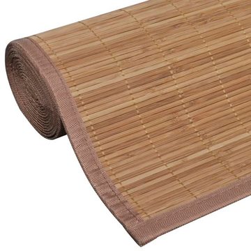 Teppich Bambus Braun Rechteckig 80x200 cm, furnicato, Rechteckig