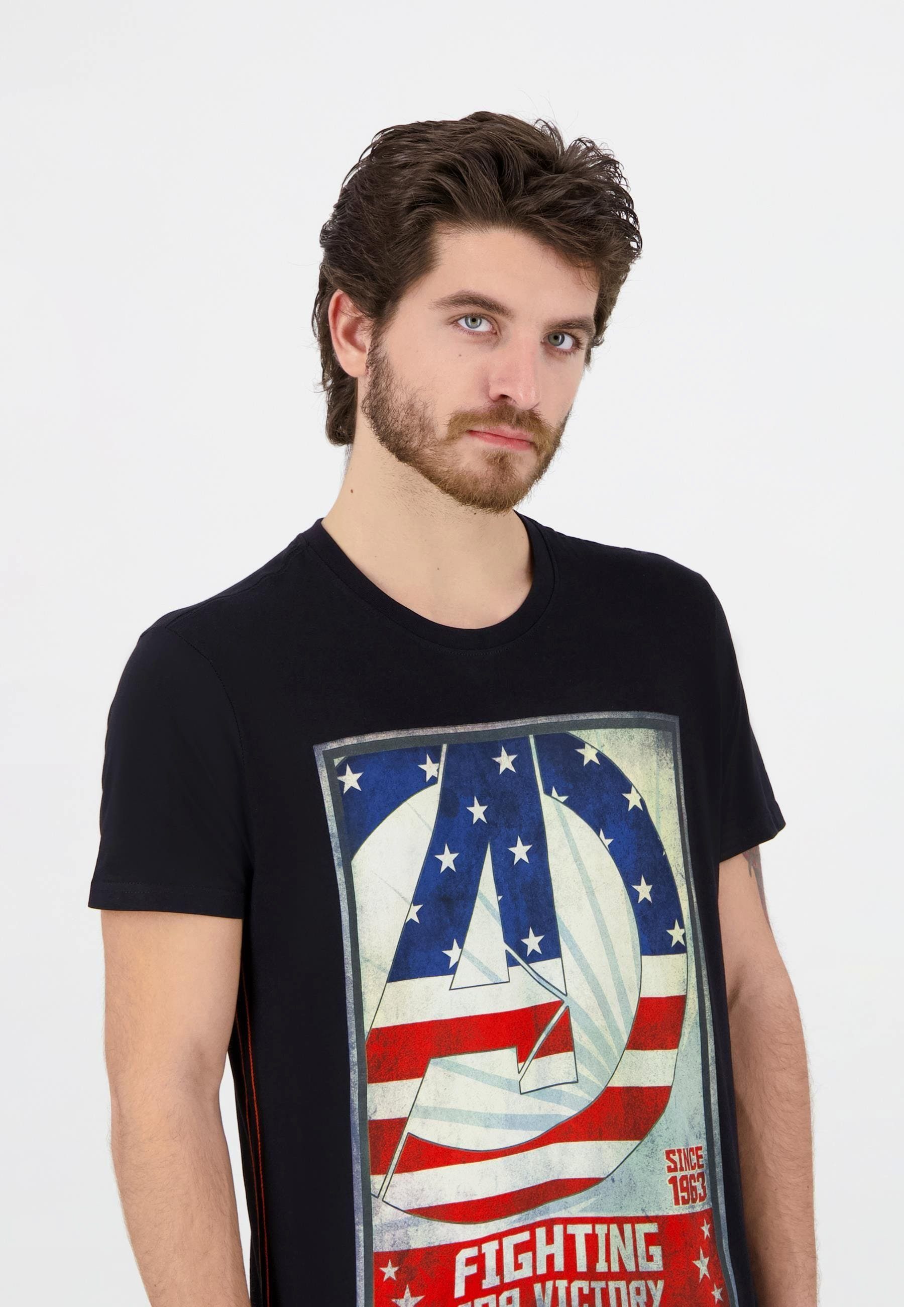 The AVENGERS Print-Shirt Avengers for Victory T-Shirt Black Erwachsen + Jugendliche