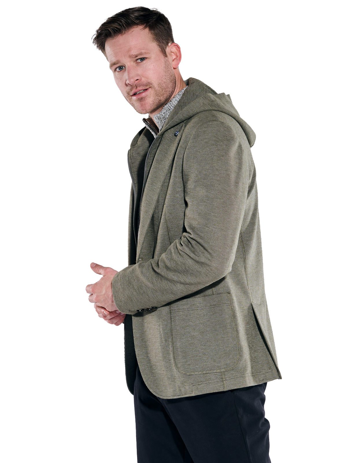 Engbers Sakko engbers Herren Freizeit-Sakko mit Inlet, Oliv günstig online kaufen