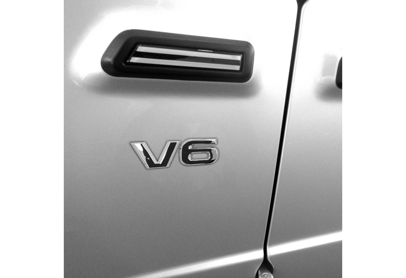 Thumbnail - Adapter Universe Zierleisten-Aufkleber V6 Emblem Zeichen Chrom Schriftzug 3D Logo Auto Aufkleber Tuning